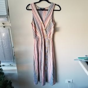 NWT indigo rein striped midi dress